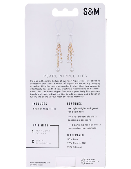 CORREAS PARA PEZONES DE PERLAS DE SEXO Y TRAVESÍA