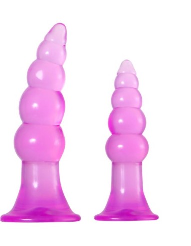 A&E FUN JELLY BUTTPLUGS ROSA