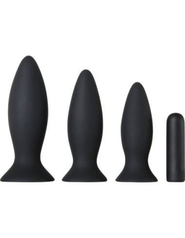 KIT ENTRENADOR ANAL VIBRADOR A&E NEGRO