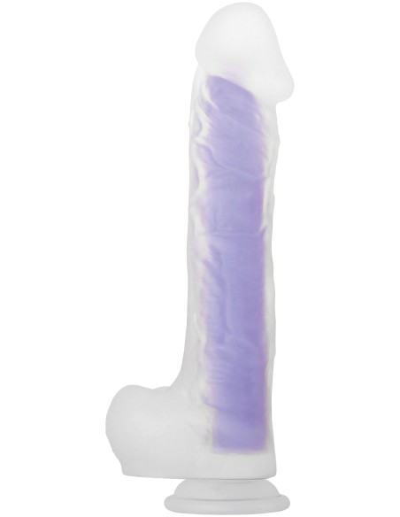 DILDO LUMINOSO EVOLUCIONADO MORADO