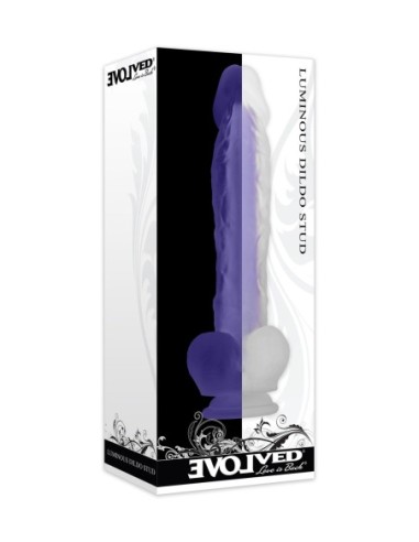 DILDO LUMINOSO EVOLUCIONADO MORADO