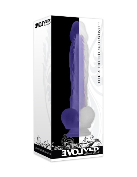 DILDO LUMINOSO EVOLUCIONADO MORADO