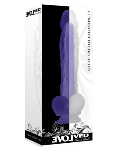 DILDO LUMINOSO EVOLUCIONADO MORADO