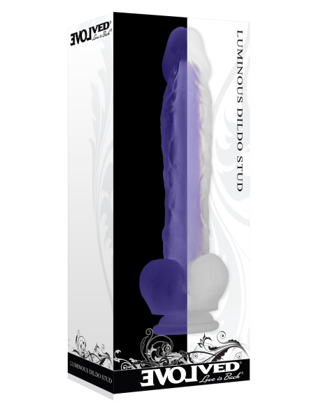 DILDO LUMINOSO EVOLUCIONADO MORADO