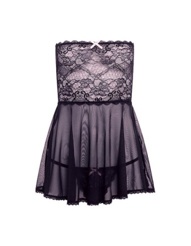 MUÑECA BABY DOLL DE MALLA Y ENCAJE BARELY BARE...