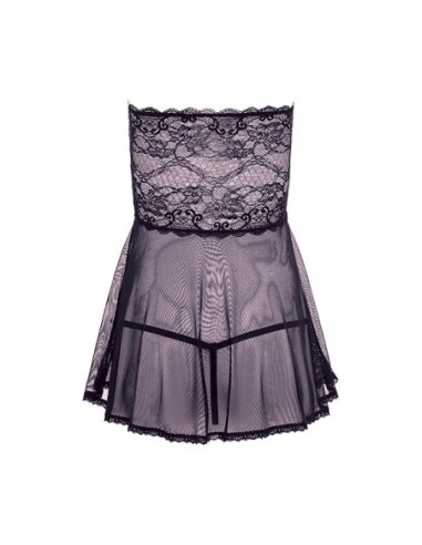 MUÑECA BABY DOLL DE MALLA Y ENCAJE BARELY BARE...