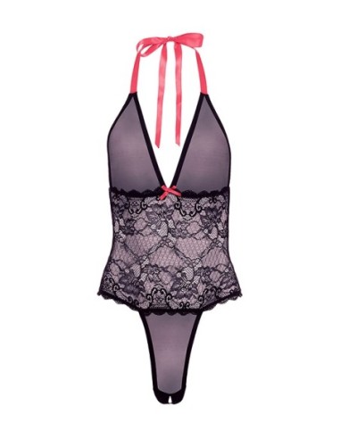 PELUCHE DE MALLA Y ENCAJE EN V BARELY BARE, OS