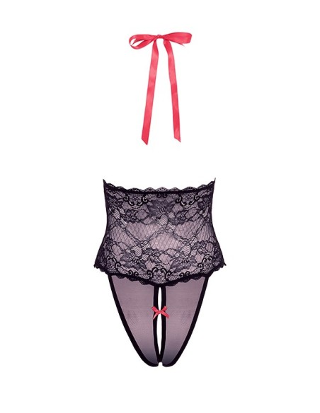 PELUCHE DE MALLA Y ENCAJE EN V BARELY BARE, OS