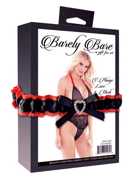 PELUCHE DE MALLA Y ENCAJE EN V BARELY BARE, OS