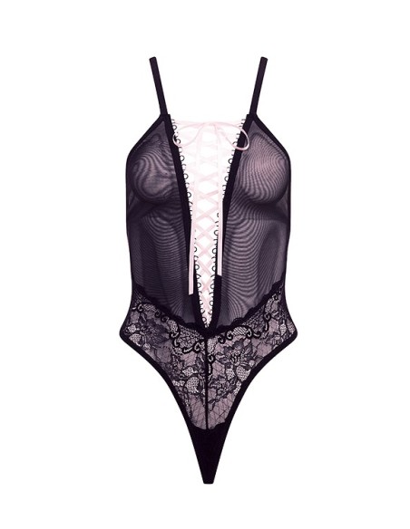 PELUCHE CON CORDONES BARELY BARE NEGRO