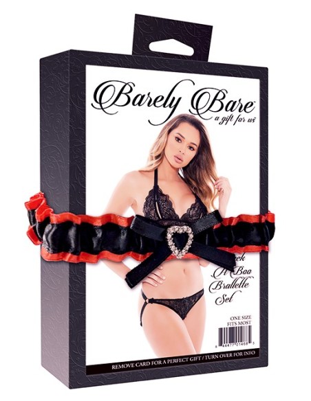 CONJUNTO DE BRALETTE PEEK A BOO BARELY BARE, OS