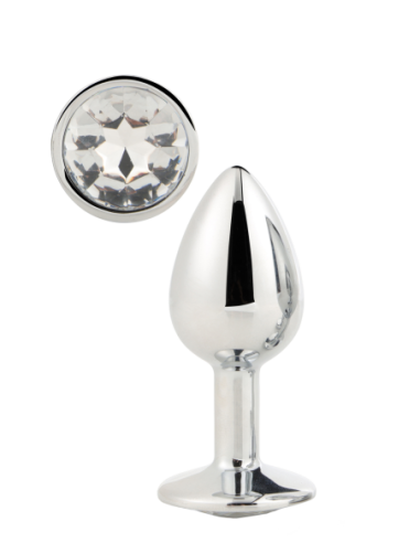 PLUG PLATA BRILLANTE AMOR PEQUEÑO