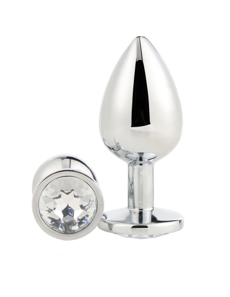 PLUG PLATA BRILLANTE AMOR PEQUEÑO