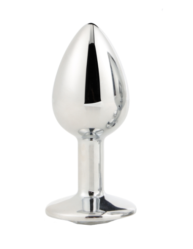 PLUG PLATA BRILLANTE AMOR PEQUEÑO