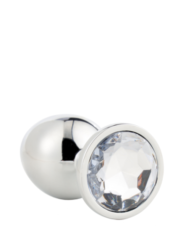 PLUG PLATA BRILLANTE AMOR PEQUEÑO