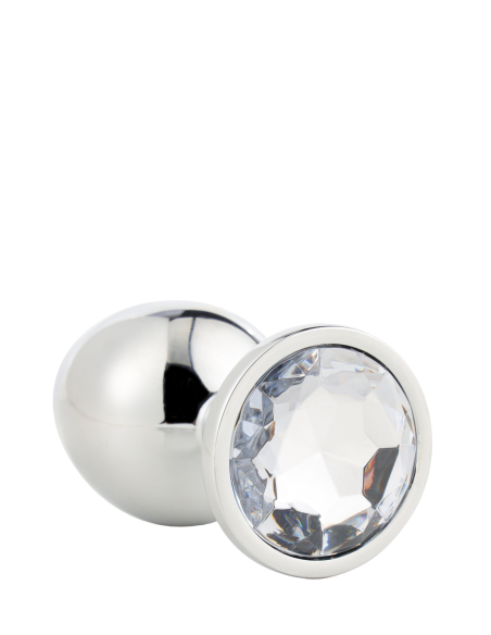 PLUG PLATA BRILLANTE AMOR PEQUEÑO