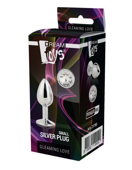 PLUG PLATA BRILLANTE AMOR PEQUEÑO