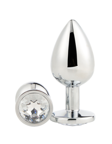 PLUG MEDIANO PLATA BRILLANTE AMOR