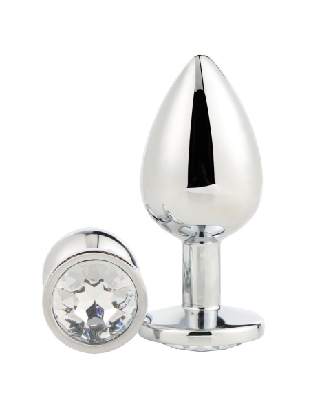 PLUG MEDIANO PLATA BRILLANTE AMOR