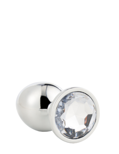 PLUG MEDIANO PLATA BRILLANTE AMOR