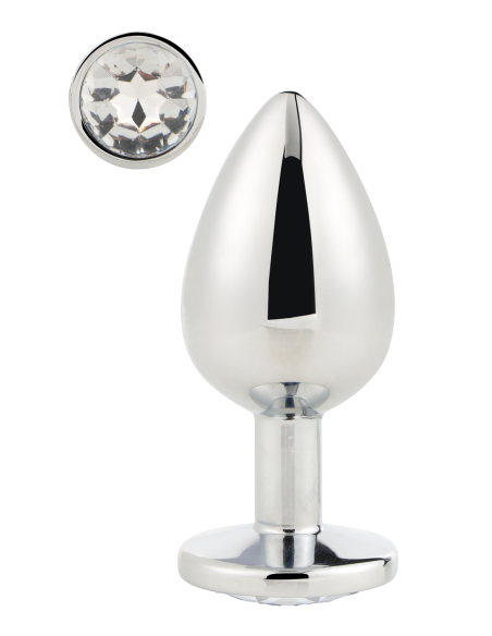 PLUG PLATA BRILLANTE AMOR GRANDE