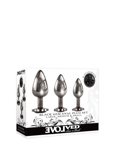 SET DE PLUG ANAL GEM NEGRO EVOLUCIONADO