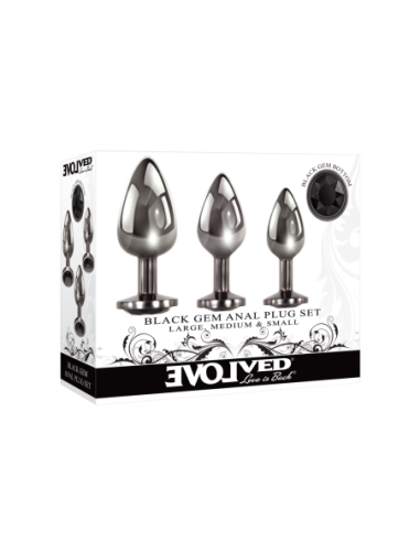 SET DE PLUG ANAL GEM NEGRO EVOLUCIONADO