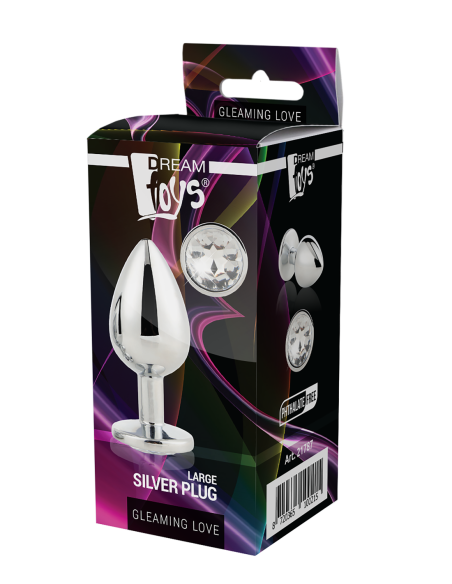 PLUG PLATA BRILLANTE AMOR GRANDE