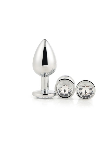 JUEGO DE TAPONES PLATA BRILLANTE AMOR