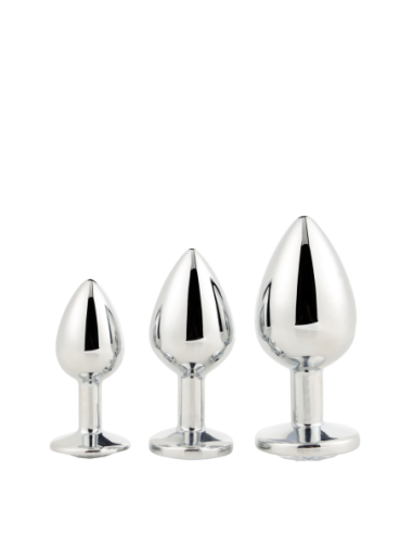 JUEGO DE TAPONES PLATA BRILLANTE AMOR