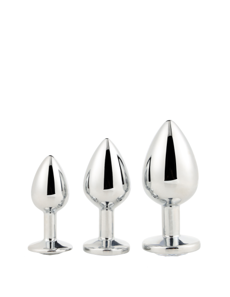 JUEGO DE TAPONES PLATA BRILLANTE AMOR