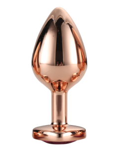 PLUG MEDIANO BRILLANTE AMOR ORO ROSA 2