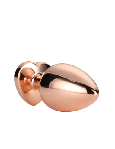 PLUG MEDIANO BRILLANTE AMOR ORO ROSA