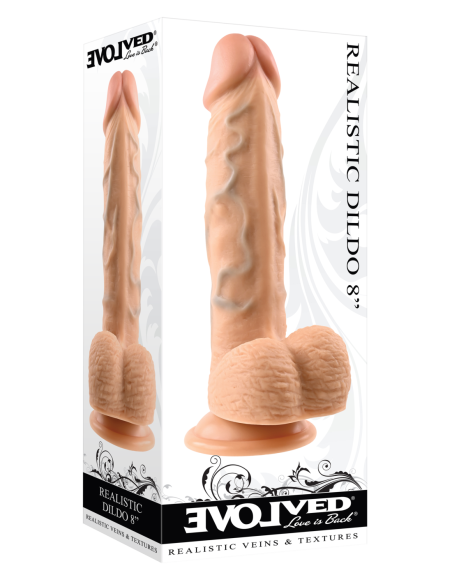 DILDO REALISTA EVOLUCIONADO, LIGERO 20,3 cm
