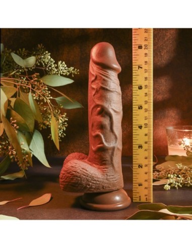 DILDO REALISTA EVOLUCIONADO, OSCURO 20,3 cm