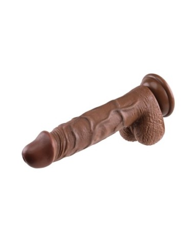 DILDO REALISTA EVOLUCIONADO, OSCURO 20,3 cm
