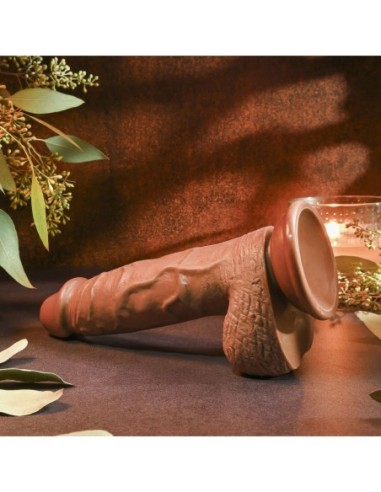 DILDO REALISTA EVOLUCIONADO, OSCURO 20,3 cm