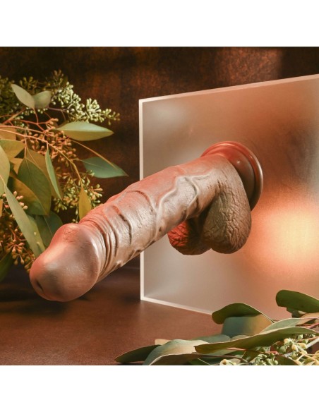 DILDO REALISTA EVOLUCIONADO, OSCURO 20,3 cm