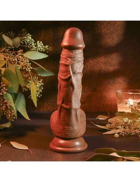 DILDO REALISTA EVOLUCIONADO, OSCURO 20,3 cm