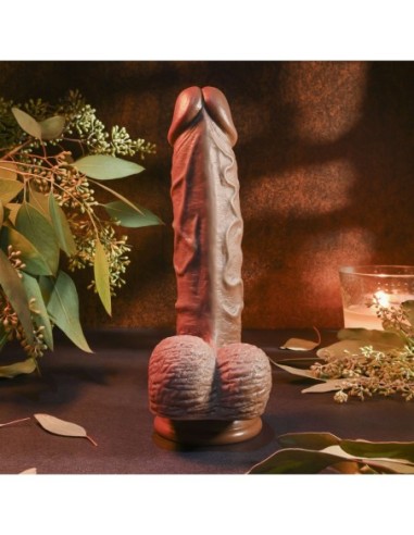 DILDO REALISTA EVOLUCIONADO, OSCURO 20,3 cm