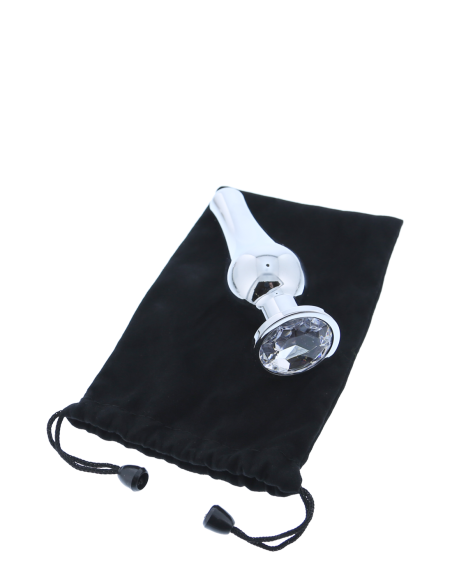 PLUG DE PLATA BRILLANTE AMOR L