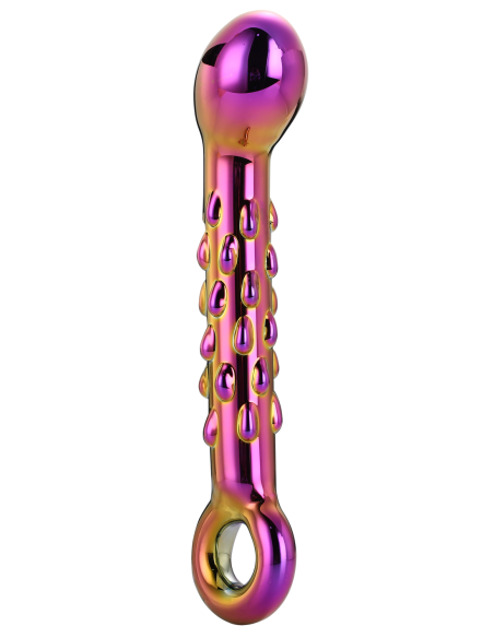 CONSOLADOR PUNTO G ACANALADO DE VIDRIO GLAMOUR