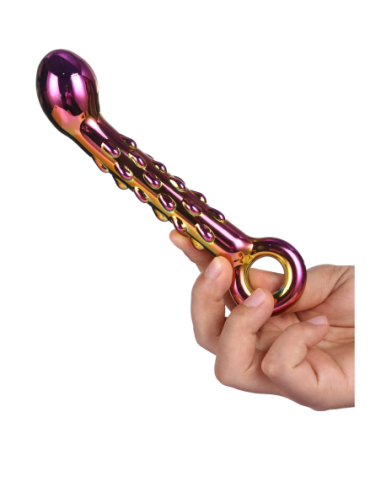 CONSOLADOR PUNTO G ACANALADO DE VIDRIO GLAMOUR