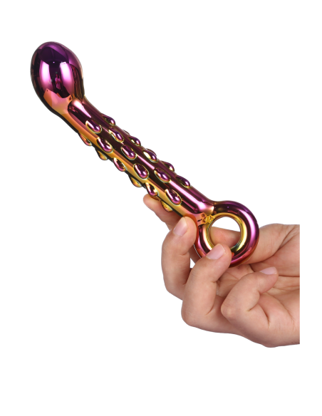 CONSOLADOR PUNTO G ACANALADO DE VIDRIO GLAMOUR