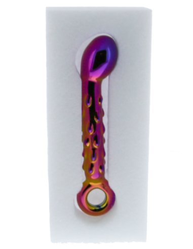 CONSOLADOR PUNTO G ACANALADO DE VIDRIO GLAMOUR