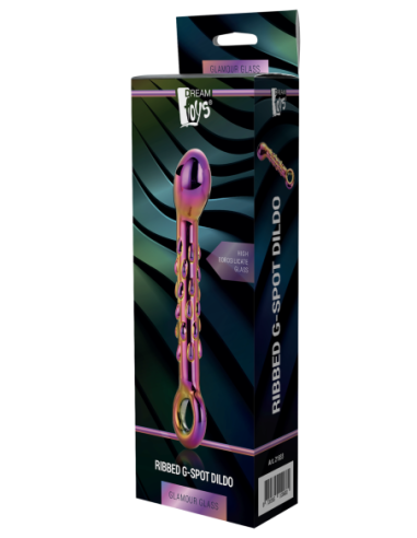 CONSOLADOR PUNTO G ACANALADO DE VIDRIO GLAMOUR