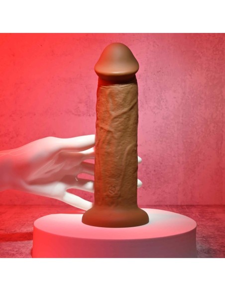 EVOLUCIONADO 7INCH GIRTHY VIBRADOR DONG CARNE OSCURA