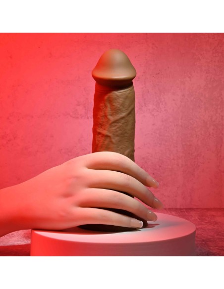 EVOLUCIONADO 7INCH GIRTHY VIBRADOR DONG CARNE OSCURA
