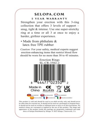 ANILLOS DE ERECCIÓN SELOPA