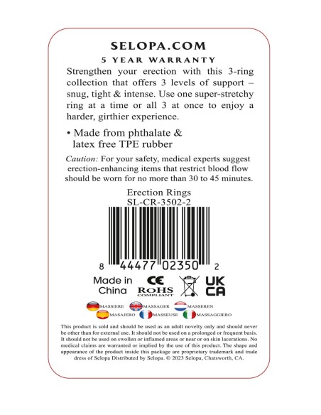 ANILLOS DE ERECCIÓN SELOPA